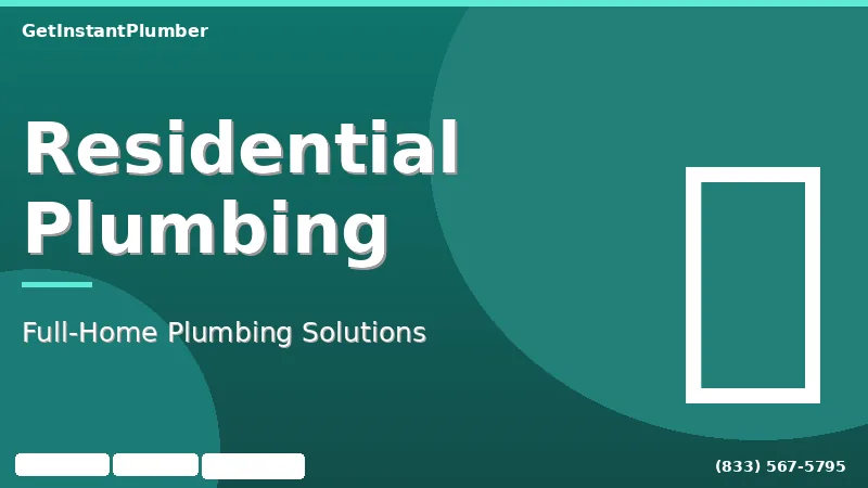 Residential plumber fixing home plumbing issue