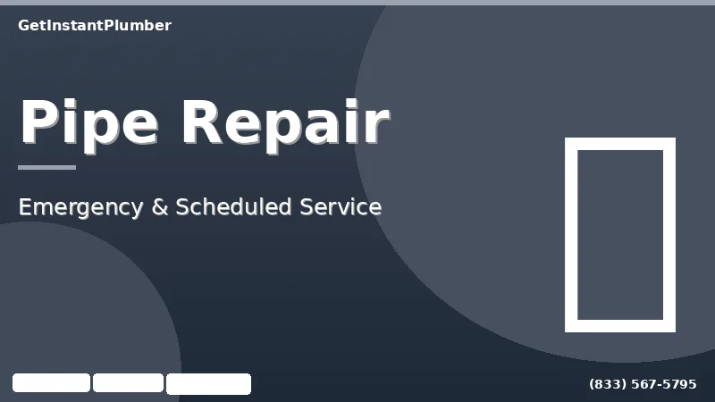 Pipe repair by licensed plumber