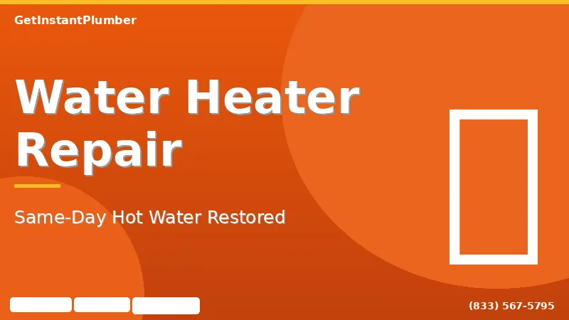 Water heater repair and replacement
