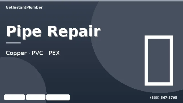 Pipe repair — copper and PVC by licensed plumber